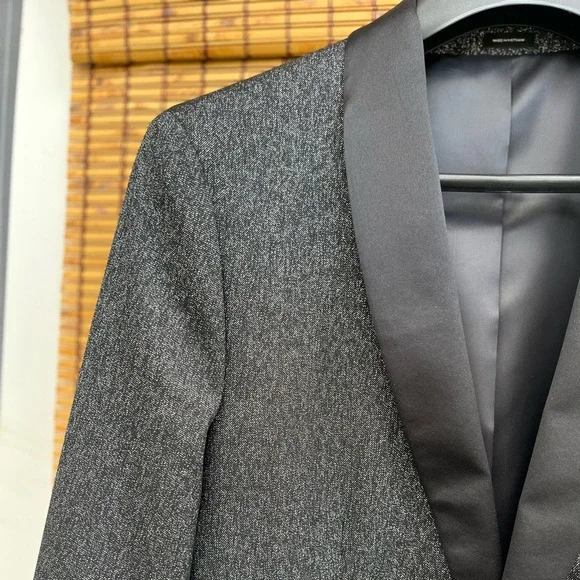 J. Ferrar Dinner Jacket Charcoal Sparkle - Picture 4 of 5